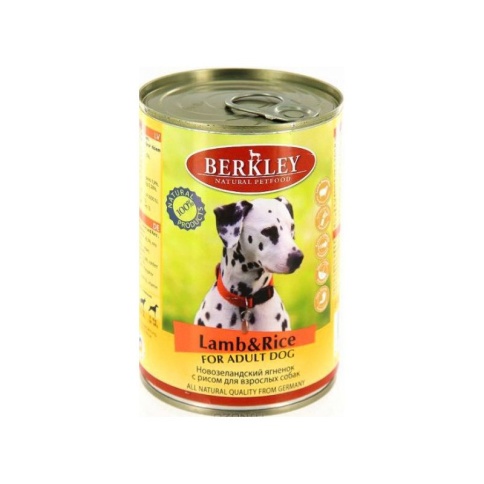 Berkley Adult Dog Lamb & Rice паштет для взрослых собак с натуральным мясом ягнёнка, рисом и ароматным бульоном - 400 г фото 2