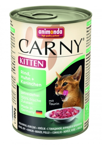 Animonda Carny Kitten с говядиной, курицей и кроликом - 400 г фото 1