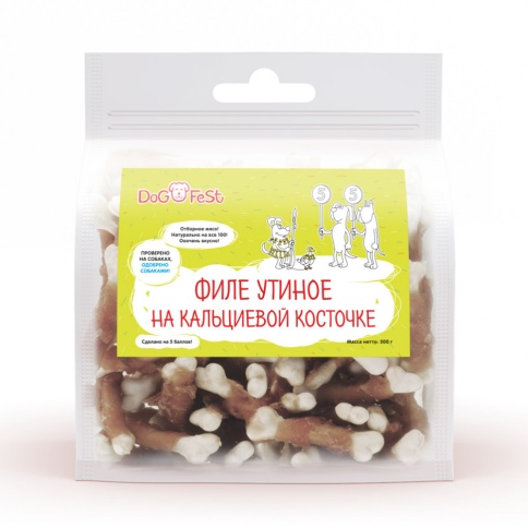 Dog Fest Филе утиное на кальциевой косточке для собак 500 г фото 1