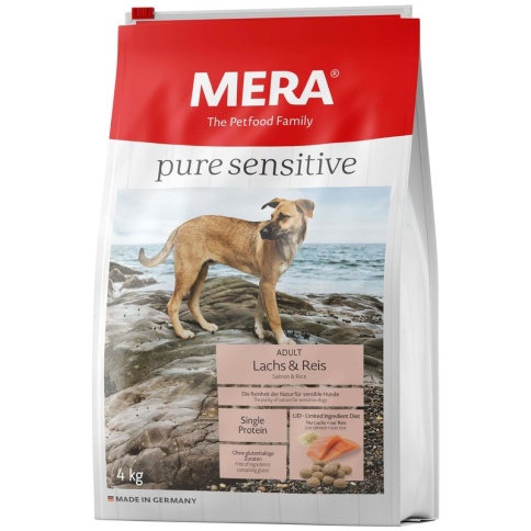 Mera Pure Sensitive Adult Lachs & Reis сухой корм для взрослых собак с лососем и рисом - 4 кг фото 2