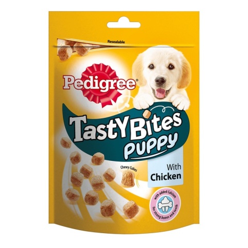 Лакомство Pedigree Tasty Bites для щенков в форме ароматных кусочков с курицей - 125 г фото 2