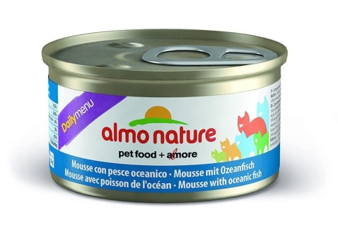 Almo Nature Daily Menu Adult Cat Mousse Oceanic fish консервы нежный мусс для взрослых кошек меню с океанической рыбой - 85 г фото 1