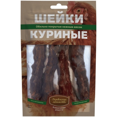 Деревенские лакомства Шейки куриные - 60 г фото 2