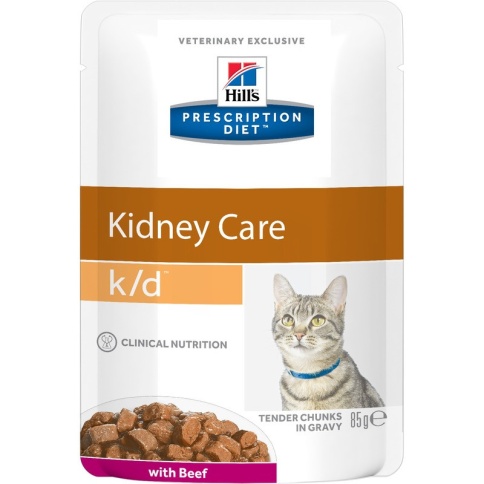 Влажный диетический корм для кошек Hill's Prescription Diet k/d Kidney Care при хронической болезни почек, с говядиной - 85 г фото 2