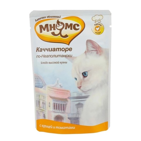 Мнямс паучи Каччиаторе по-Неаполитански с курицейи томатами для кошек - 85 г фото 2