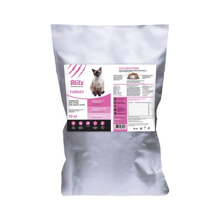 Blitz Adult Cats Turkey для кошек с индейкой - 10 кг фото 1