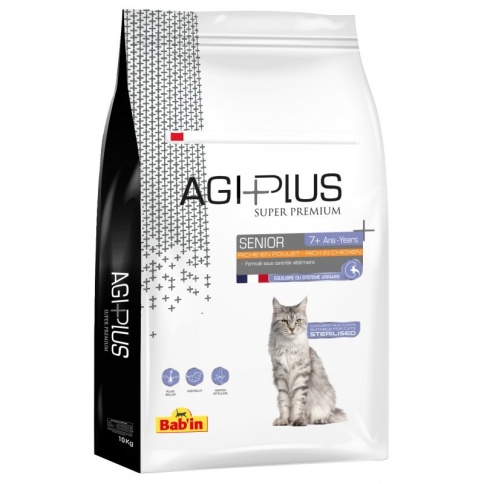 Babin Agi Plus senior poulet сухой корм для пожилых кошек и котов с курицей - 2 кг фото 2