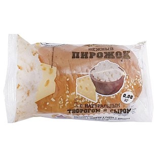 Пирожок 80г. с творогом и сыром Крымхлеб в уп. фото 1