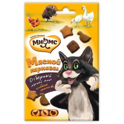 Мнямс Мясной карнавал (утка, индейка, курица) для кошек - 50 г фото 2