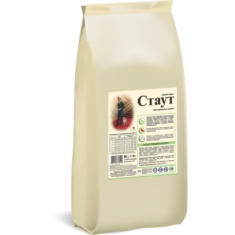 Стаут сухой корм для взрослых кошек всех пород с цыпленком и рисом - 15 кг фото 1