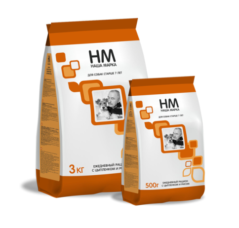 Наша Марка корм для собак старше 7 лет с цыпленком и рисом 15 кг фото 1