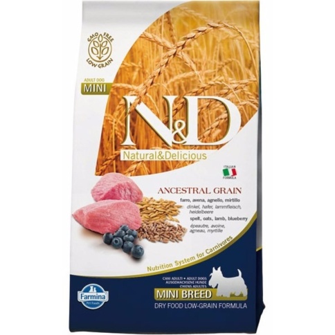 Farmina N&D Low Grain Dog Lamb & Blueberry Adult Mini - 2,5 кг фото 2