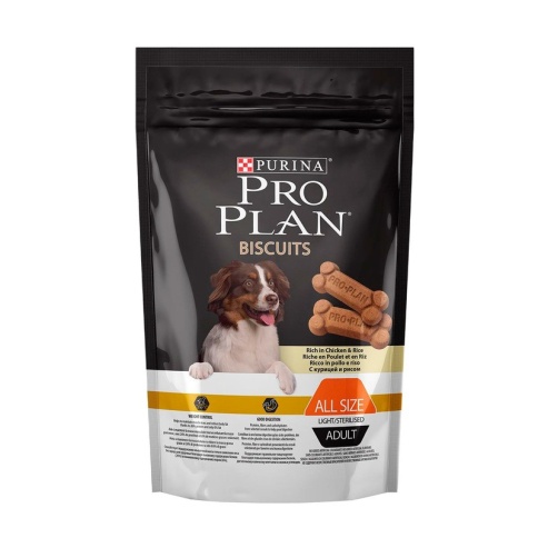 Purina Pro Plan Bisquits Light Sterilised лакомство для взрослых собак всех пород с избыточным весом или стерилизованных с курицей и рисом - 400 гр фото 2