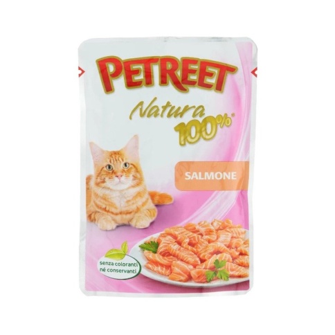 Влажный корм Petreet Natura для взрослых кошек с лососем - 85 г фото 2