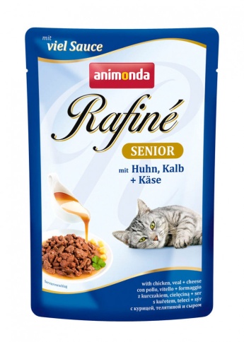 Animonda Паучи Rafine Soupe Senior с мясом курицы, телятиной и сыром для пожилых кошек 100 г фото 1