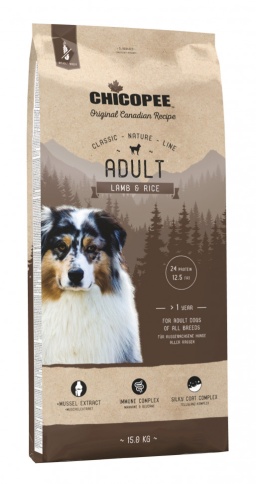Chicopee CNL Adult Lamb & Rice сухой корм для взрослых собак всех пород с ягненком и рисом - 15 кг фото 1