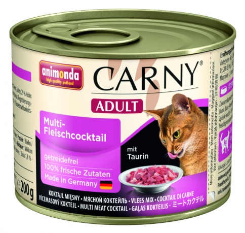 Animonda Консервы Carny Adult мясной коктейль для взрослых кошек всех пород - 200 г фото 1