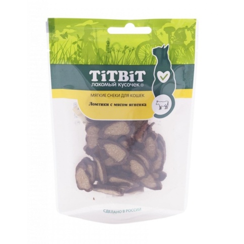 TiTBiT Ломтики с мясом ягненка для кошек - 40 г фото 1