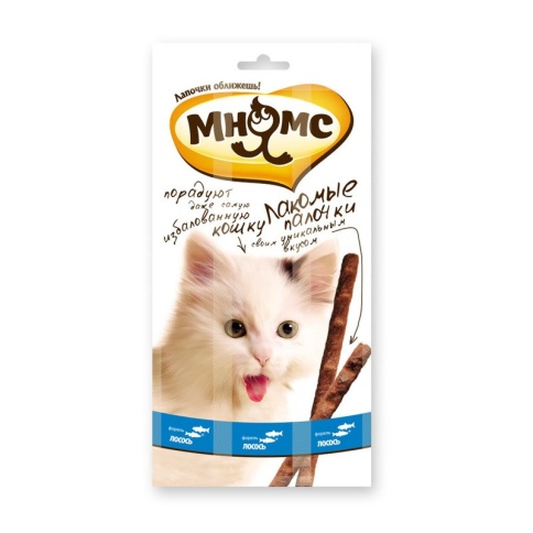 Мнямс лакомые палочки Форель 13,5 см для кошек - 5 г х 3 шт фото 2