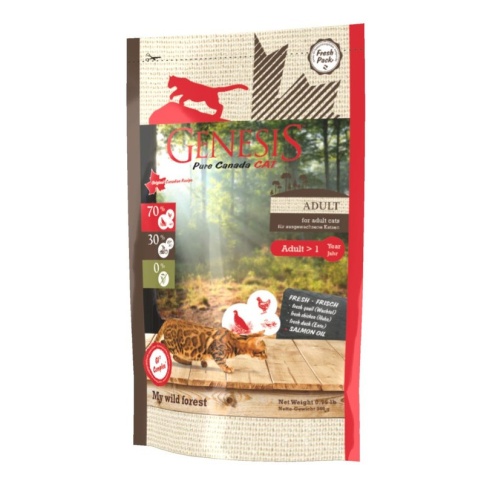 Genesis Pure Canada My Wild Forest Adult для взрослых кошек с уткой, перепелкой и курицей - 340 гр фото 2