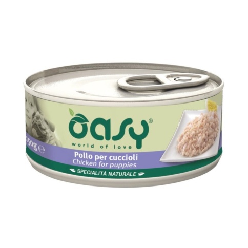 Oasy Wet dog Specialita Naturali Puppy Chicken дополнительное питание для щенков с курицей в консервах - 150 г (1 шт) фото 1