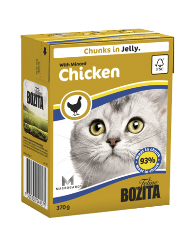 Bozita кусочки в желе с рубленой курицей для кошек - 370 г фото 1