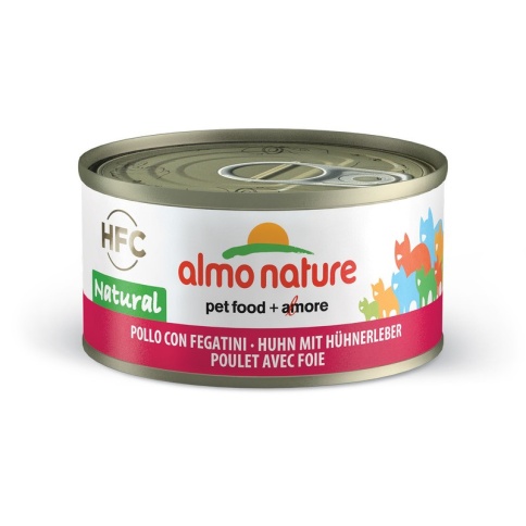 Almo Nature Legend Adult Cat Chicken&Liver консервированный корм с цельными кусочками курицы и печенью в бульоне для взрослых кошек - 70 г фото 2