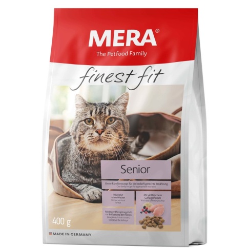 Mera Finest Fit Senior 8+ сухой корм для пожилых кошек с курицей - 400 г фото 2