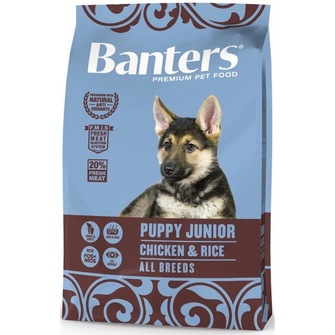 Сухой корм Banters Puppy Junior для щенков и беременных/кормящих собак с курицей и рисом - 3 кг фото 2