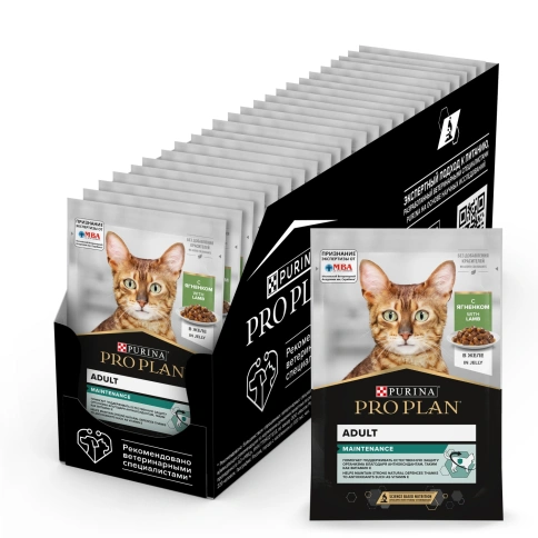 Влажный корм Purina Pro Plan Maintenance для кошек, с ягненком в желе, 85 г фото 1