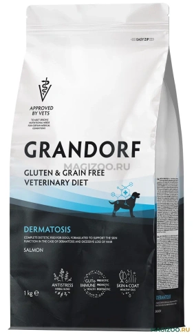 Сухой корм Grandorf Veterinary Dermatosis для собак при дерматозах, 1 кг фото 1