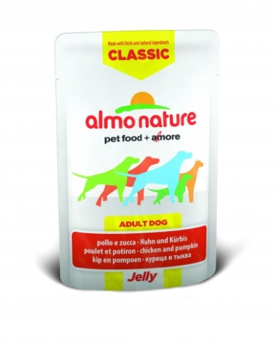 Almo Nature Classic Adult Dog Chicken & Pumpkin Jelly паучи для взрослых собак с курицей и тыквой в желе - 70 г фото 1