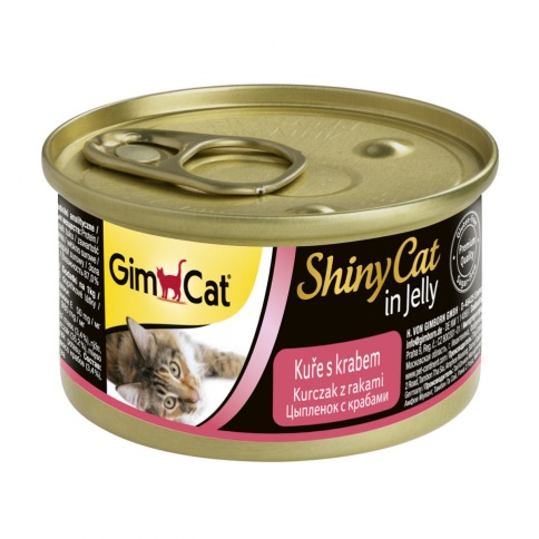 Gimborn GimCat ShinyCat влажный корм для кошек из курицы с крабом - 70 г фото 1