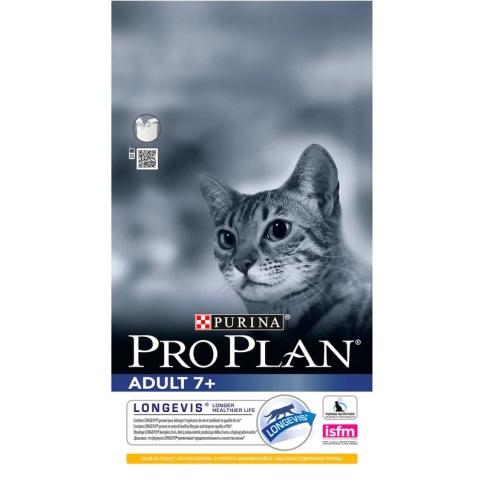 Сухой корм Purina Pro Plan Cat Senior 7+ Longevis для взрослых кошек старше 7 лет с курицей - 1,5 кг фото 1