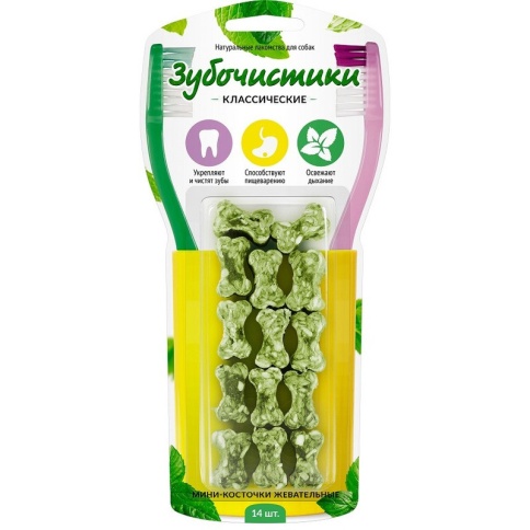 Деревенские лакомства Зубочистки жевательные мини-косточки для собак 14 шт фото 2
