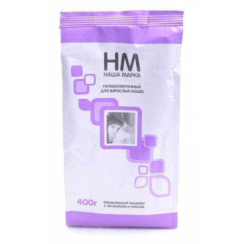 Наша Марка гипоаллергенный корм для взрослых кошек с ягнёнком и рисом 15 кг фото 2