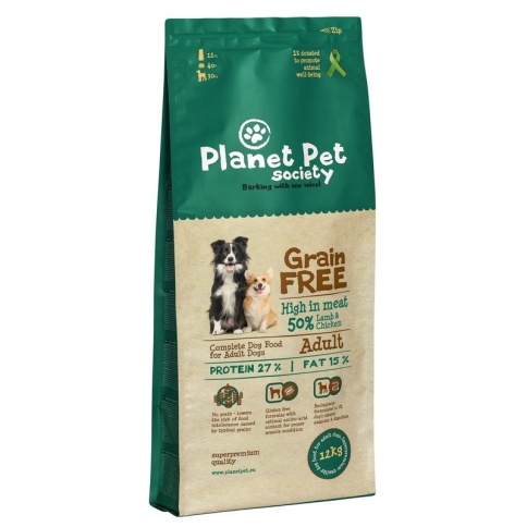 Planet Pet Grain Free Lamb & Potato For Adult Dogs сухой корм беззерновой для взрослых собак с ягненком и картофелем - 12 кг фото 1