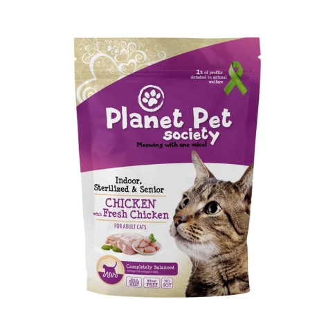Planet Pet Indoor & Sterilized Chicken сухой корм для стерилизованных кошек с курицей 1.5 кг фото 2