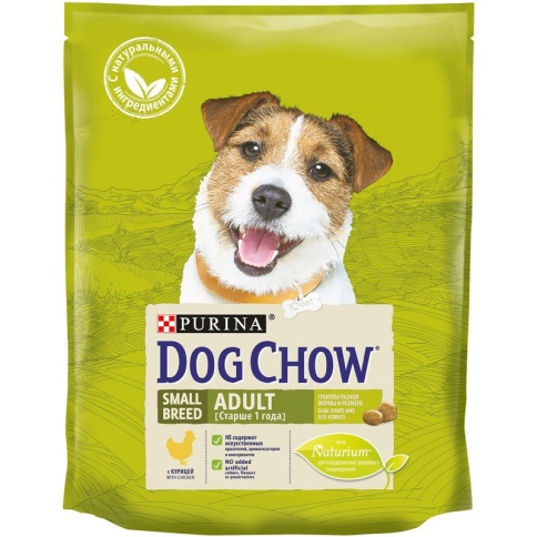 Purina Dog Chow Sensitive сухой корм для взрослых собак мелких пород с курицей - 800 гр фото 2