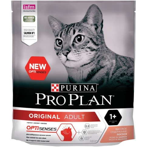 Pro Plan Cat Adult Original OPTI-Senses сухой корм для взрослых кошек с лососем - 400 г фото 2