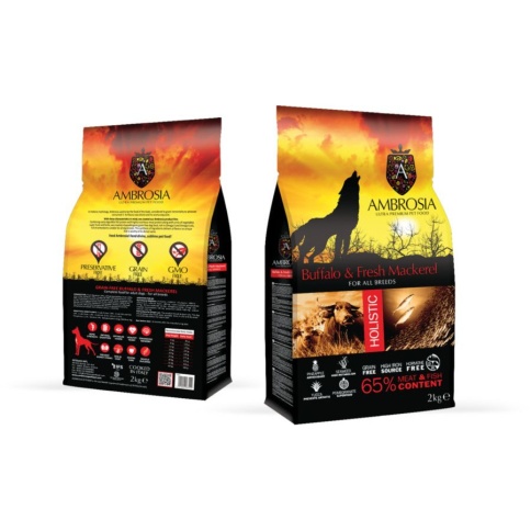 Ambrosia Dog Adult Buffalo & Fresh Mackerel сухой корм для собак с мясом буйвола и свежей скумбрией - 12 кг фото 1