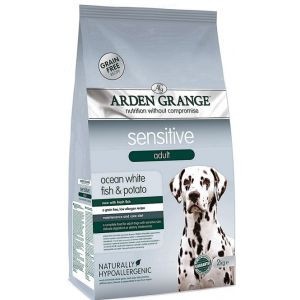 Arden Grange GF Sensitive сухой беззерновой корм для собак с деликатным желудком и чувствительной кожей с белой рыбой и картофелем - 2 кг фото 1