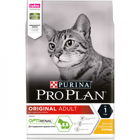 Сухой корм Pro Plan Cat Adult Optirenal для взрослых кошек с курицей - 3 кг фото 2
