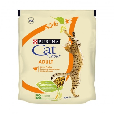 Сухой корм Purina Cat Chow Adult Poultry для взрослых кошек с домашней птицей - 400 г 400 г фото 1