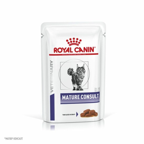 Royal Canin Mature Consult Feline паучи для котов и кошек старше 7 лет, не имеющих видимых признаков старения - 85 г фото 1