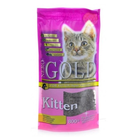 Nero gold kitten chicken для котят с чувствительным пищеварением 800 гр фото 2