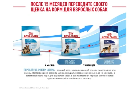 Сухой корм Royal Canin Maxi Starter Mother & Babydog для собак, 15 кг фото 3