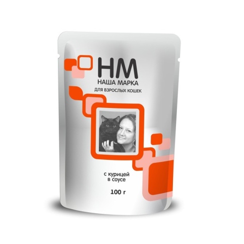 Наша Марка для кошек с курицей 100 г (паучи) фото 2