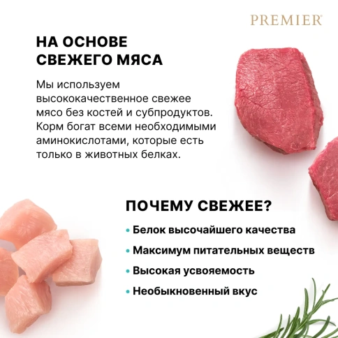 Сухой корм Premier со вкусом ягненка и индейки для взрослых кошек крупных пород, 8 кг фото 4