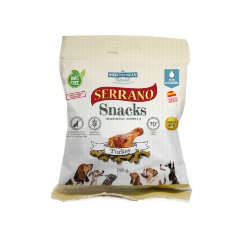 Serrano Snacks лакомство для собак, снеки из индейки - 100 г фото 1